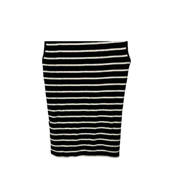 SANCTUARY TOP WOMENS MEDIUM  SLEEVELESS STRIPE MOCK NECK T-SHIRT BLACK NEW - Picture 9 of 12